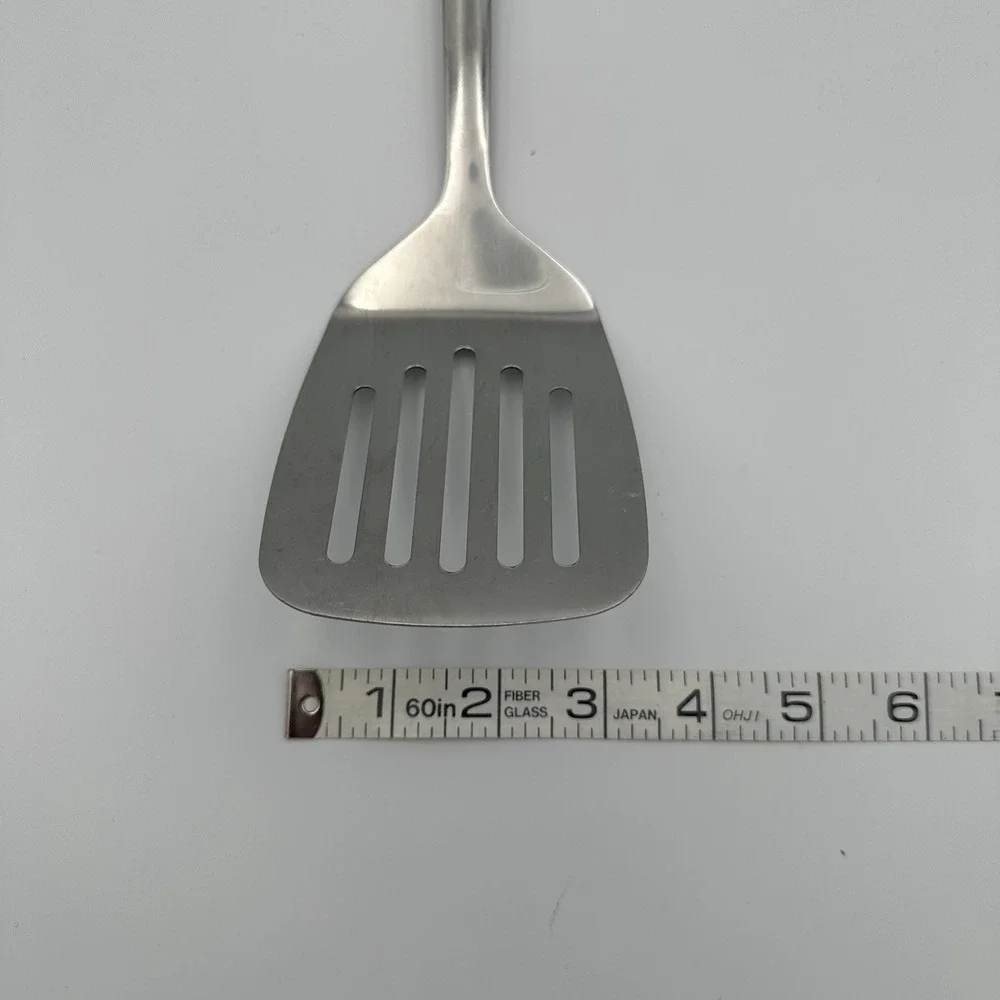 Inox Edelstahl‎ Rostfrei Stainless 18/8 Slotted Spatula Flipper Rubber Grip
